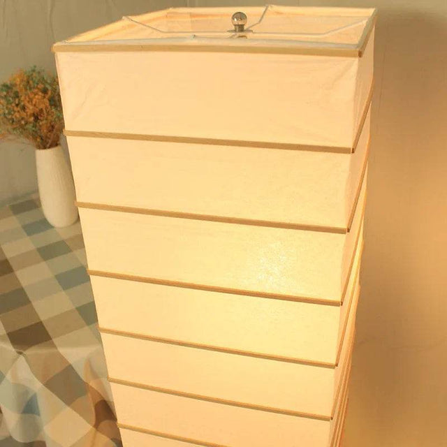 Japanese-style Paper Lampshade Floor Lamp Nordic Minimalist Paper Standing Lamp Bedside Bedroom Study Living Room Lampara Led - Omega Lifestyles