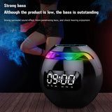 LED Digital Smart Alarm Clock Spherical Digital Clock 2000mAh LED Screen Desk Clocks Bluetooth 5.0 Speaker TF Card FM Radio - Omega Lifestyles