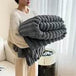 Light luxury Solid Color Multifunctional Rabbit Velvet Blanket Winter Thick Warm Flannel Used For Bedroom Living Room Blanket - Sleep Galleria