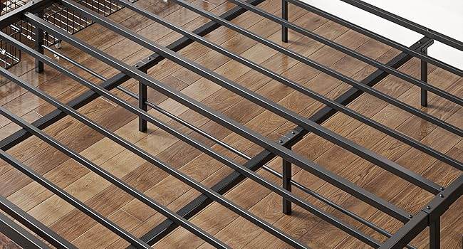 LIKIMIO King/CaliforniaKing Bed Frame with Storage Drawers, Platform Bed with Charged Headboard, No Box Spring Needed - Omega Lifestyles