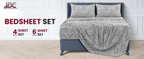 Lux Decor 6Pcs Microfiber Paisley Bed Sheet Set-King Bed Sheet-Hypoallergenic Printed Queen Sheets-16" Deep Pocket Bedding Set - Omega Lifestyles