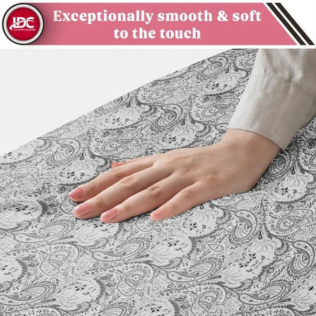 Lux Decor 6Pcs Microfiber Paisley Bed Sheet Set-King Bed Sheet-Hypoallergenic Printed Queen Sheets-16" Deep Pocket Bedding Set - Omega Lifestyles