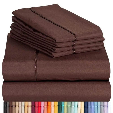 LuxClub 4 PC Deep Pocket 18 Inch Eco-Friendly Sheet Set - Wrinkle Free Machine Washable Hotel Bedding Silky Soft - Omega Lifestyles