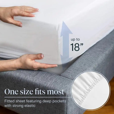 LuxClub 4 PC Sheet Set 18" Deep Pockets Eco Friendly Wrinkle Free Silky Soft Microfiber Hotel Bedding Comfortable Breathable - Omega Lifestyles