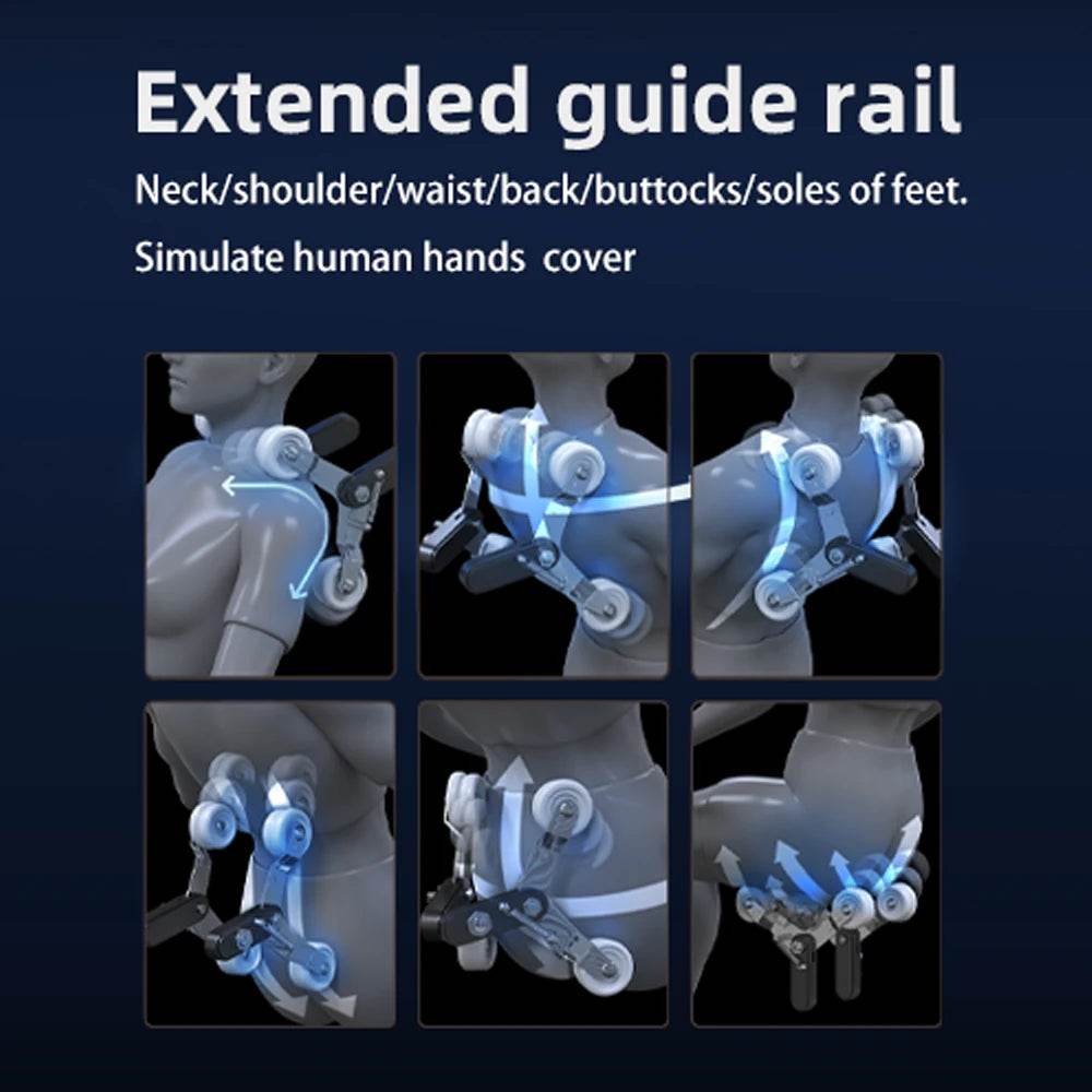 massage chairs full body zero gravity Real Relax 4D Massage Chair SL Guide Rail Full Body and Recliner with Heating and Airbags - Omega Lifestyles