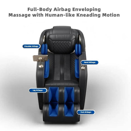 massage chairs full body zero gravity Real Relax 4D Massage Chair SL Guide Rail Full Body and Recliner with Heating and Airbags - Omega Lifestyles