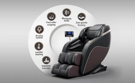 massage chairs full body zero gravity Real Relax 4D Massage Chair SL Guide Rail Full Body and Recliner with Heating and Airbags - Omega Lifestyles