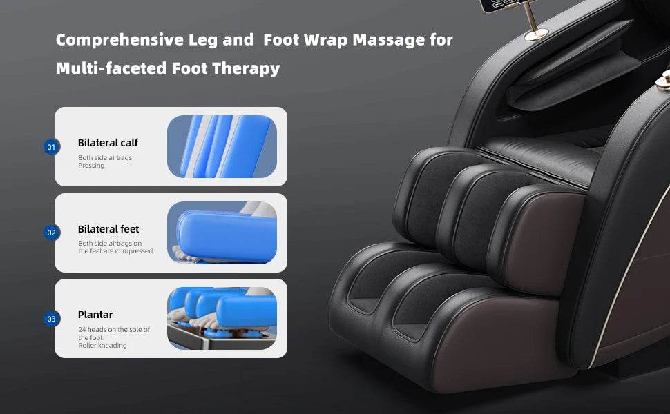 massage chairs full body zero gravity Real Relax 4D Massage Chair SL Guide Rail Full Body and Recliner with Heating and Airbags - Omega Lifestyles