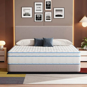 Mattress,12 Inch Queen Size Mattresses for Advanced Gel Memory Foam, Soft and Comfortable, Medium Firm, Pressure Relief - Omega Lifestyles