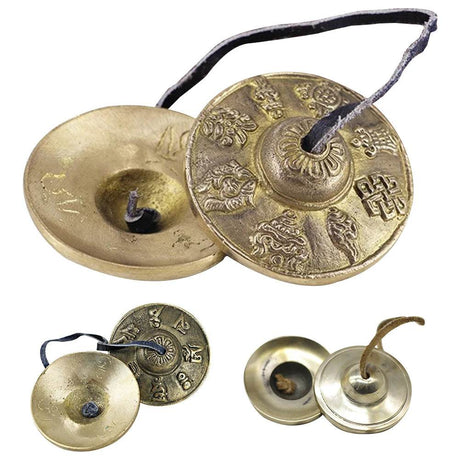 Meditation Chime Bells Portable Tibetan Meditation Tingsha Cymbal Bell Mental Health Relief Easy To Play Family Friends Gift - Sleep Galleria
