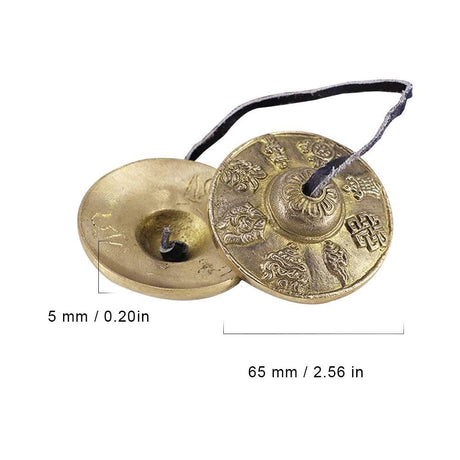 Meditation Chime Bells Portable Tibetan Meditation Tingsha Cymbal Bell Mental Health Relief Easy To Play Family Friends Gift - Sleep Galleria