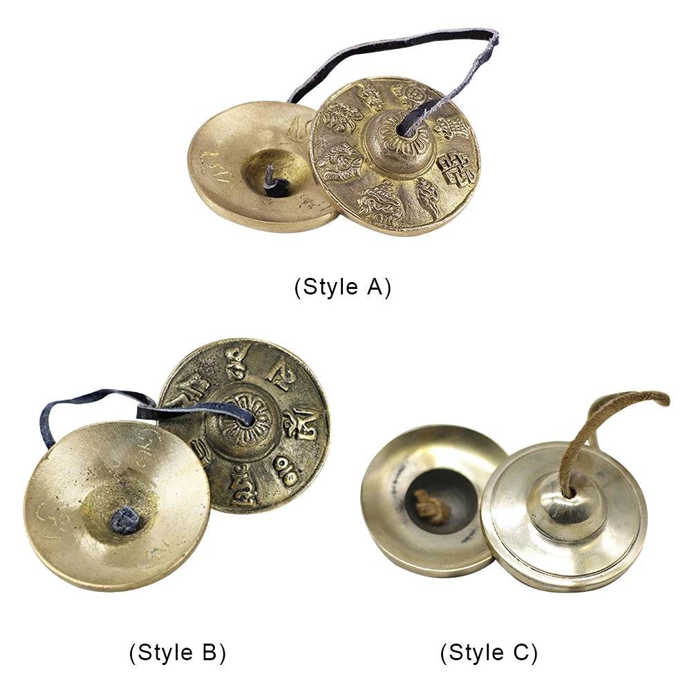 Meditation Chime Bells Portable Tibetan Meditation Tingsha Cymbal Bell Mental Health Relief Easy To Play Family Friends Gift - Sleep Galleria