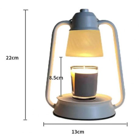 Melting Candle Lantern Elegant Metal Candle Warmer Lamp with Dimmable Timer Function for Safe Desktop Wax Melting High Stability - Sleep Galleria
