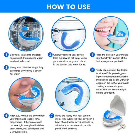 Mouthpiece Anti Snore Mouth Guard Silicone Anti Snoring Bruxism Sleeping Aid Apnea Guard Teeth Snoring Device Stop Snore Oral - Sleep Galleria