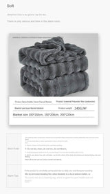 Multifunctional Bubble Velvet Flannel Blanket, Light Luxury Faux Fur, Faux Rabbit Fur, Office Blanket - Sleep Galleria