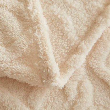 New Tafu Velvet Fleece Blankets Double sided Jacquard Geometric Pattern Thickened Blanket Cover Blanket Suitable for All Seasons - Sleep Galleria