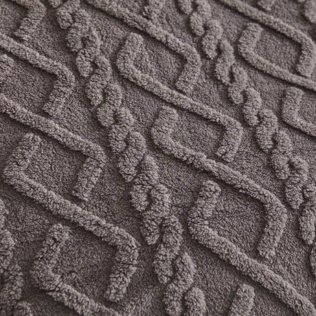 New Tafu Velvet Fleece Blankets Double sided Jacquard Geometric Pattern Thickened Blanket Cover Blanket Suitable for All Seasons - Sleep Galleria