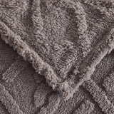 New Tafu Velvet Fleece Blankets Double sided Jacquard Geometric Pattern Thickened Blanket Cover Blanket Suitable for All Seasons - Sleep Galleria