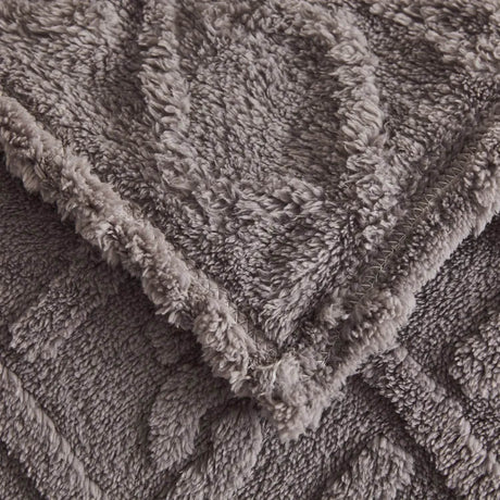 New Tafu Velvet Fleece Blankets Double sided Jacquard Geometric Pattern Thickened Blanket Cover Blanket Suitable for All Seasons - Sleep Galleria