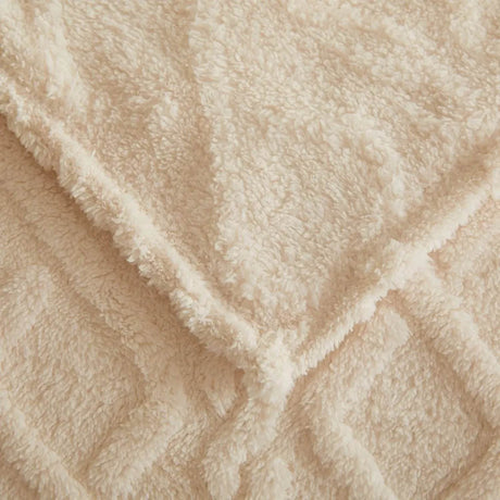 New Tafu Velvet Fleece Blankets Double sided Jacquard Geometric Pattern Thickened Blanket Cover Blanket Suitable for All Seasons - Sleep Galleria