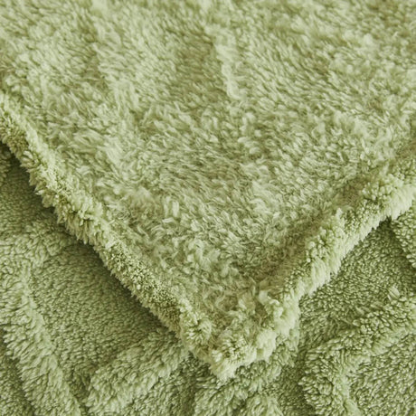 New Tafu Velvet Fleece Blankets Double sided Jacquard Geometric Pattern Thickened Blanket Cover Blanket Suitable for All Seasons - Sleep Galleria