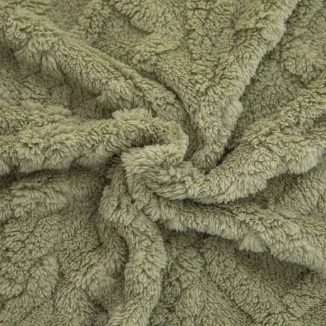 New Tafu Velvet Fleece Blankets Double sided Jacquard Geometric Pattern Thickened Blanket Cover Blanket Suitable for All Seasons - Sleep Galleria