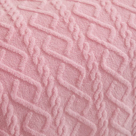 New Tafu Velvet Fleece Blankets Double sided Jacquard Geometric Pattern Thickened Blanket Cover Blanket Suitable for All Seasons - Sleep Galleria