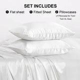 Ntbay 3 Pieces Silky Satin Cooling Bed Sheet Set, Ultra Soft and Cozy Bedding Cover Set, (Not Include Comforter and Pillow) - Sleep Galleria