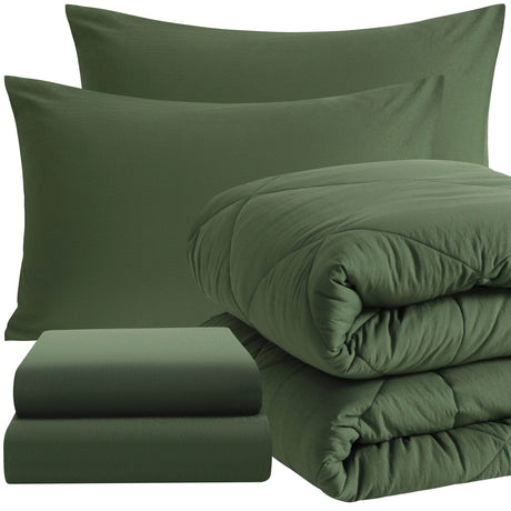 Ntbay 5 Piece Bedding Comforter Set,Breathable Bed in a Bag, Includes Comforter, Fitted Sheet, Top Sheet and Pillowcases - Sleep Galleria