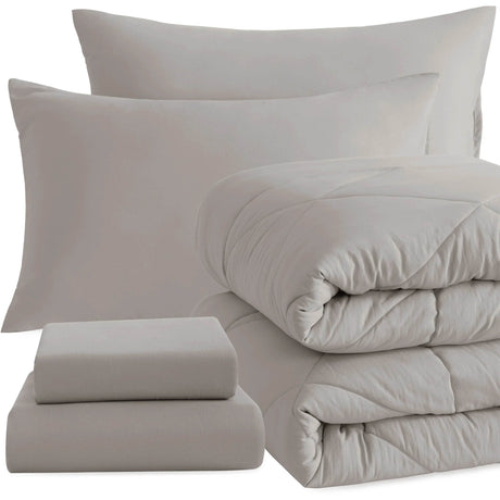 Ntbay 5 Piece Bedding Comforter Set,Breathable Bed in a Bag, Includes Comforter, Fitted Sheet, Top Sheet and Pillowcases - Sleep Galleria