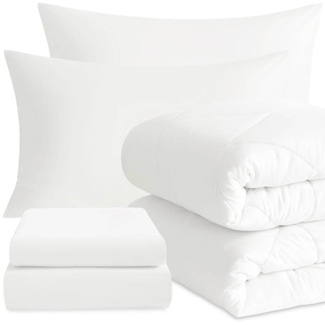 Ntbay 5 Piece Bedding Comforter Set,Breathable Bed in a Bag, Includes Comforter, Fitted Sheet, Top Sheet and Pillowcases - Sleep Galleria