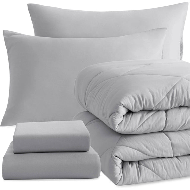 Ntbay 5 Piece Bedding Comforter Set,Breathable Bed in a Bag, Includes Comforter, Fitted Sheet, Top Sheet and Pillowcases - Sleep Galleria