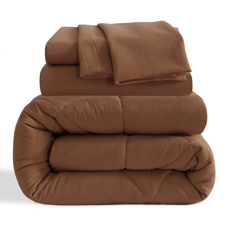Ntbay 5 Piece Breathable Twin Bedding Comforter Set, Ultra Soft and Cozy Bed in a Bag - Sleep Galleria