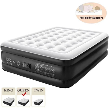 Ophanie Queen Air Mattress, 18-Inch Elevated Inflatable Bed with Built-in Pump, Puncture-Resistant, Quick Inflation/Deflation - Sleep Galleria