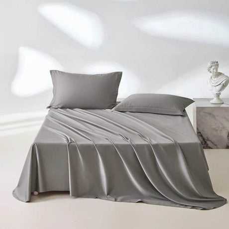 Organic 100% Egyptian Cotton Flat Sheet Solid Color Bed Sheets 800 Thread Count Bedding Sheet Bed Linen Single Queen King Size - Sleep Galleria