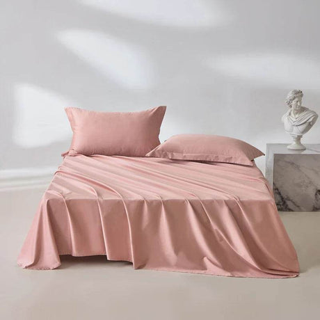 Organic 100% Egyptian Cotton Flat Sheet Solid Color Bed Sheets 800 Thread Count Bedding Sheet Bed Linen Single Queen King Size - Sleep Galleria