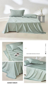 Organic 100% Egyptian Cotton Flat Sheet Solid Color Bed Sheets 800 Thread Count Bedding Sheet Bed Linen Single Queen King Size - Sleep Galleria