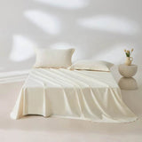 Organic 100% Egyptian Cotton Flat Sheet Solid Color Bed Sheets 800 Thread Count Bedding Sheet Bed Linen Single Queen King Size - Sleep Galleria