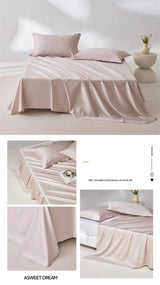Organic 100% Egyptian Cotton Flat Sheet Solid Color Bed Sheets 800 Thread Count Bedding Sheet Bed Linen Single Queen King Size - Sleep Galleria