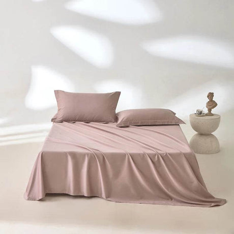 Organic 100% Egyptian Cotton Flat Sheet Solid Color Bed Sheets 800 Thread Count Bedding Sheet Bed Linen Single Queen King Size - Sleep Galleria