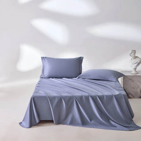 Organic 100% Egyptian Cotton Flat Sheet Solid Color Bed Sheets 800 Thread Count Bedding Sheet Bed Linen Single Queen King Size - Sleep Galleria