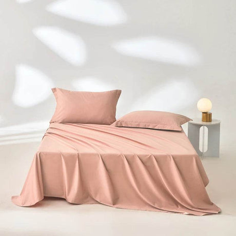 Organic 100% Egyptian Cotton Flat Sheet Solid Color Bed Sheets 800 Thread Count Bedding Sheet Bed Linen Single Queen King Size - Sleep Galleria
