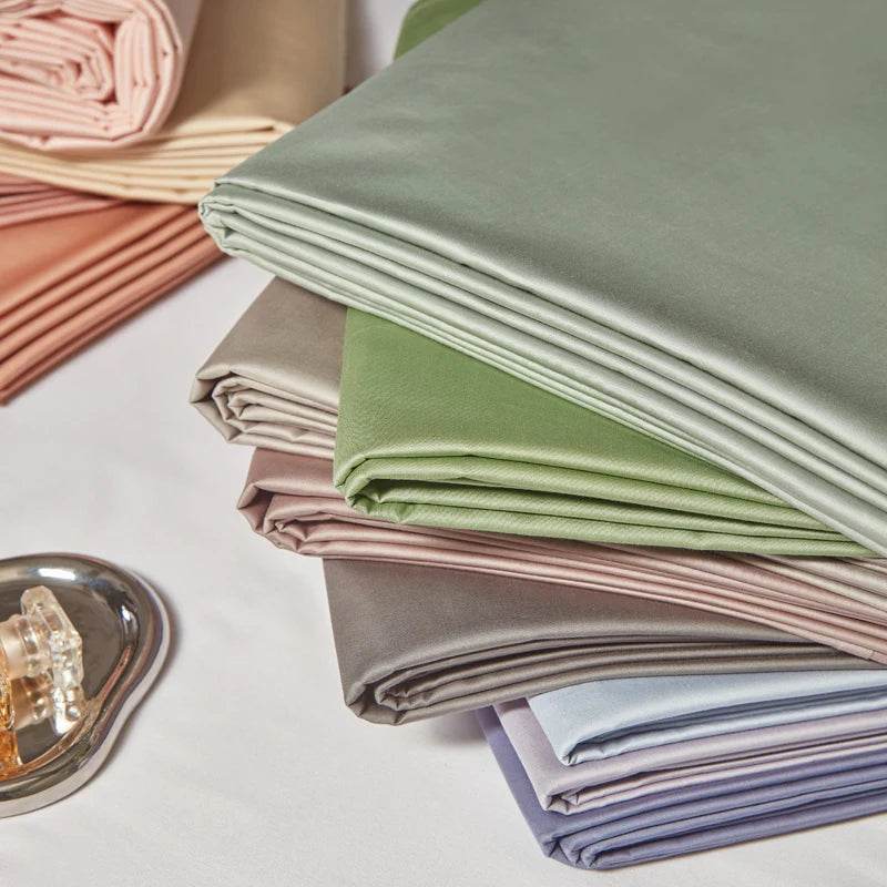 Organic 100% Egyptian Cotton Flat Sheet Solid Color Bed Sheets 800 Thread Count Bedding Sheet Bed Linen Single Queen King Size - Omega Lifestyles