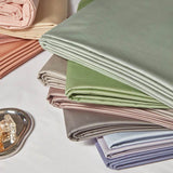 Organic 100% Egyptian Cotton Flat Sheet Solid Color Bed Sheets 800 Thread Count Bedding Sheet Bed Linen Single Queen King Size - Sleep Galleria