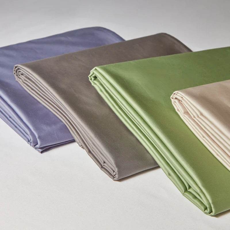 Organic 100% Egyptian Cotton Flat Sheet Solid Color Bed Sheets 800 Thread Count Bedding Sheet Bed Linen Single Queen King Size - Omega Lifestyles