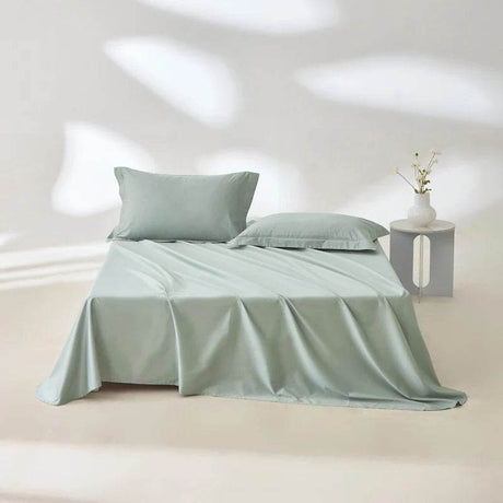 Organic 100% Egyptian Cotton Flat Sheet Solid Color Bed Sheets 800 Thread Count Bedding Sheet Bed Linen Single Queen King Size - Sleep Galleria