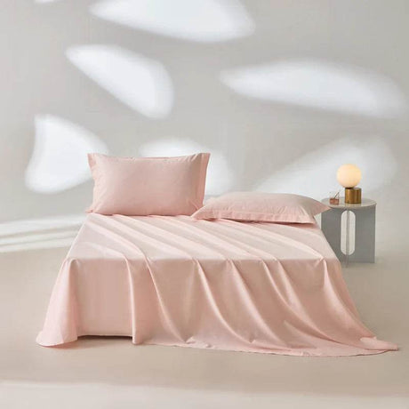 Organic 100% Egyptian Cotton Flat Sheet Solid Color Bed Sheets 800 Thread Count Bedding Sheet Bed Linen Single Queen King Size - Sleep Galleria