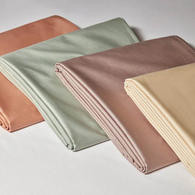 Organic 100% Egyptian Cotton Flat Sheet Solid Color Bed Sheets 800 Thread Count Bedding Sheet Bed Linen Single Queen King Size - Omega Lifestyles