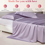 Organic 100% Egyptian Cotton Flat Sheet Solid Color Bed Sheets 800 Thread Count Bedding Sheet Bed Linen Single Queen King Size - Sleep Galleria