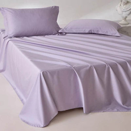 Organic 100% Egyptian Cotton Flat Sheet Solid Color Bed Sheets 800 Thread Count Bedding Sheet Bed Linen Single Queen King Size - Sleep Galleria